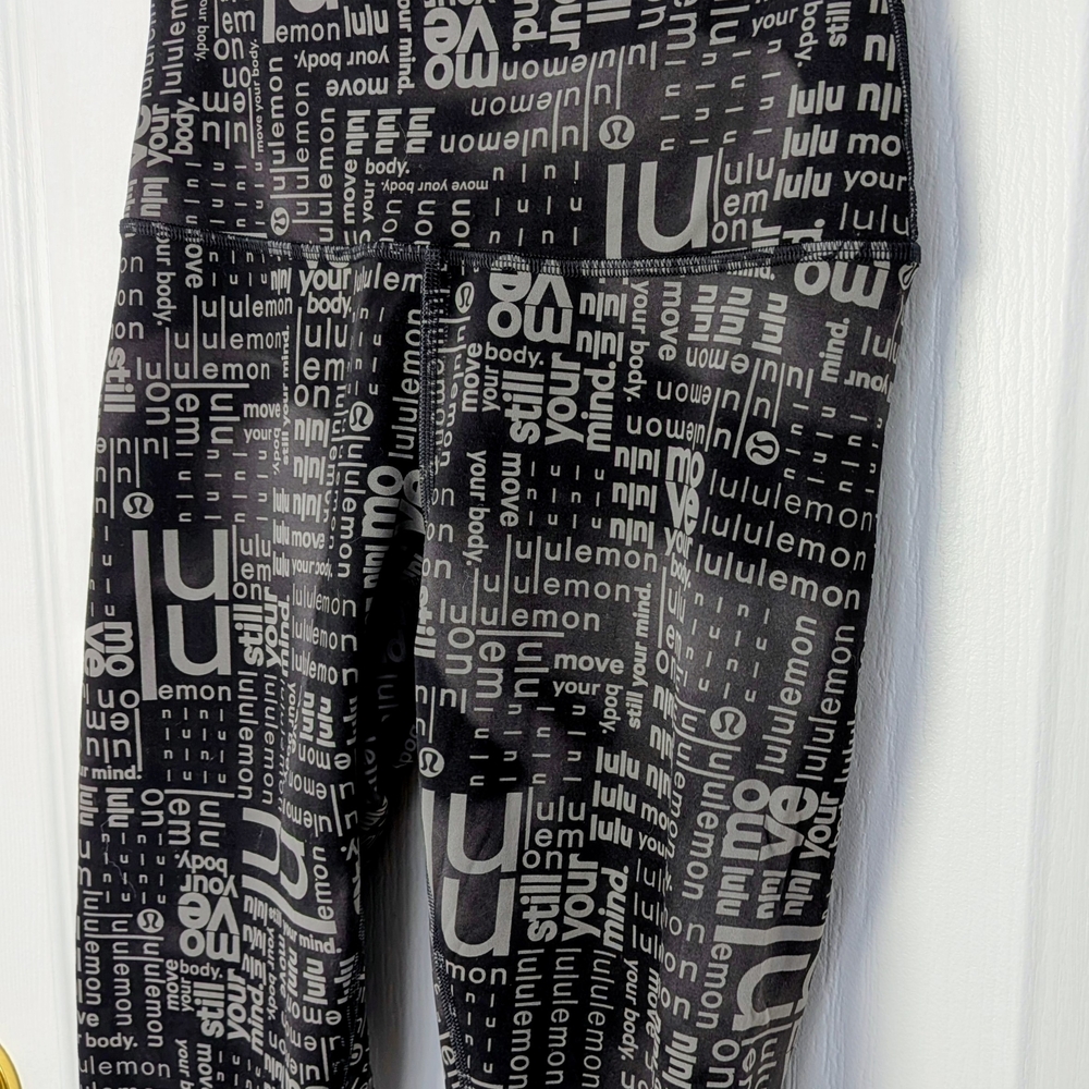 Lululemon Wunder Train Contour Fit HR Tight 25" Ombre Black Multi Leggings #220 - Picture 4 of 8